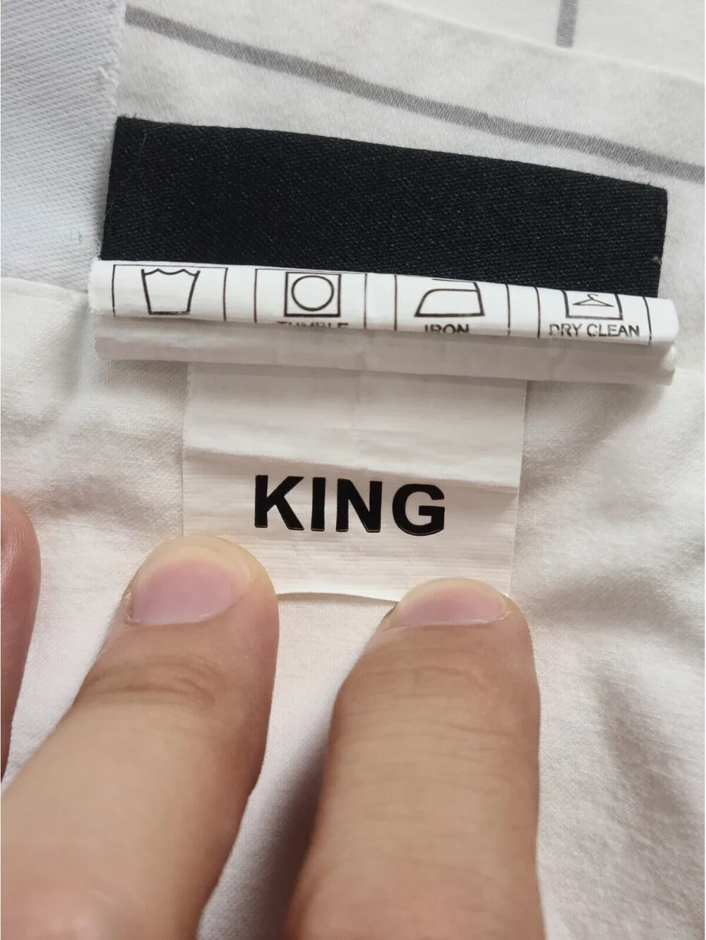 Brooklinen Checkered Flat Sheet King 100% Egyptian Cotton